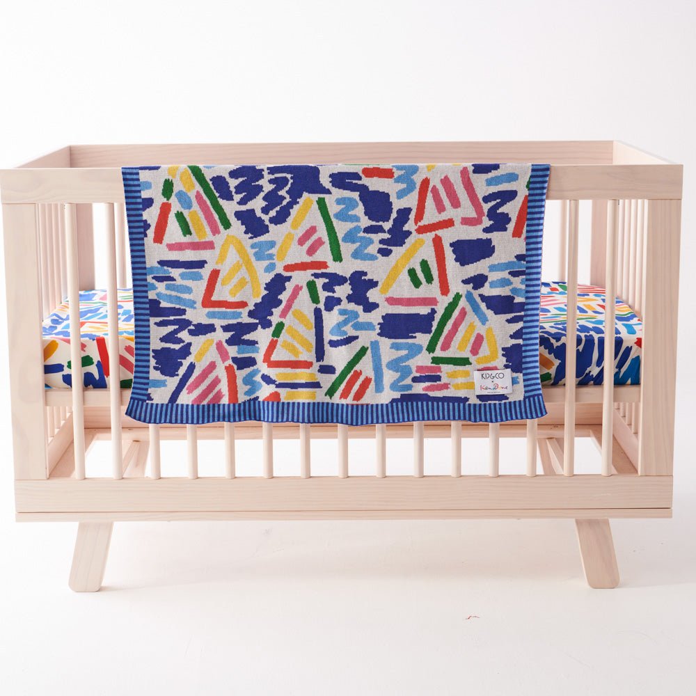 Kip&Co X Ken Done Little Tackers Knitted Cotton Blanket Baby Blankets