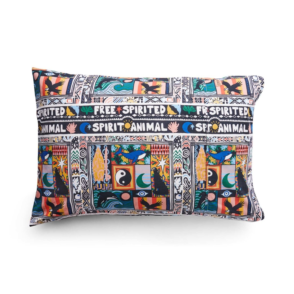 Spirit Animal Organic Cotton Single Pillowcase Kids Bedding