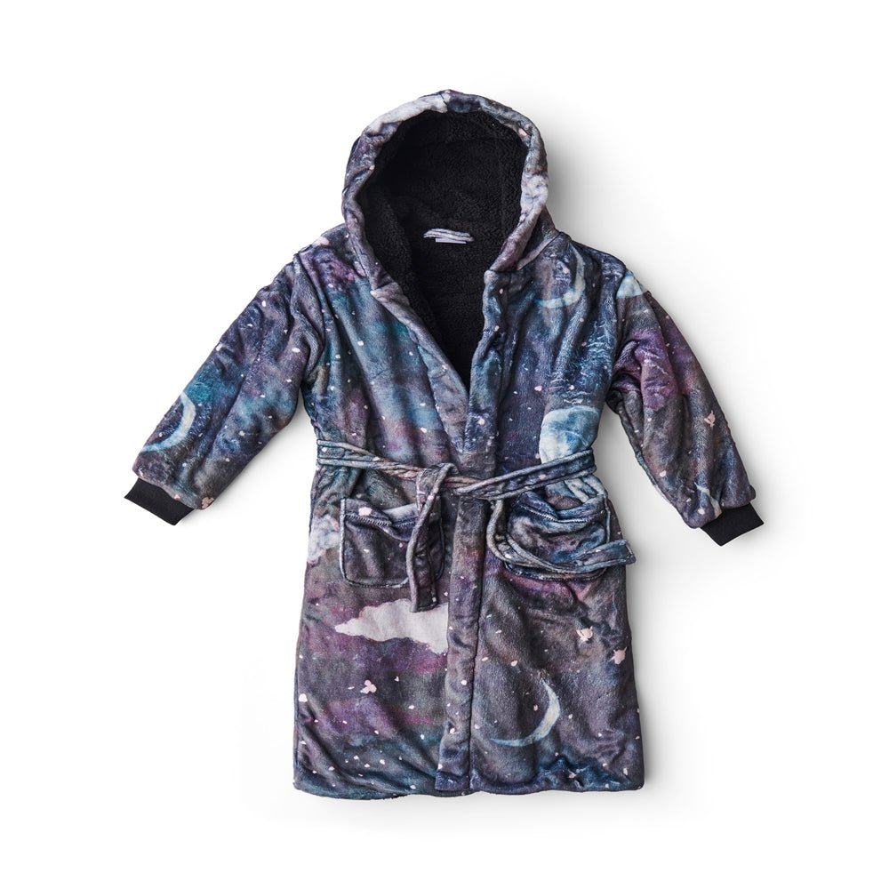 Starry Night Black Kuddle Kids Robe | Kids Robes