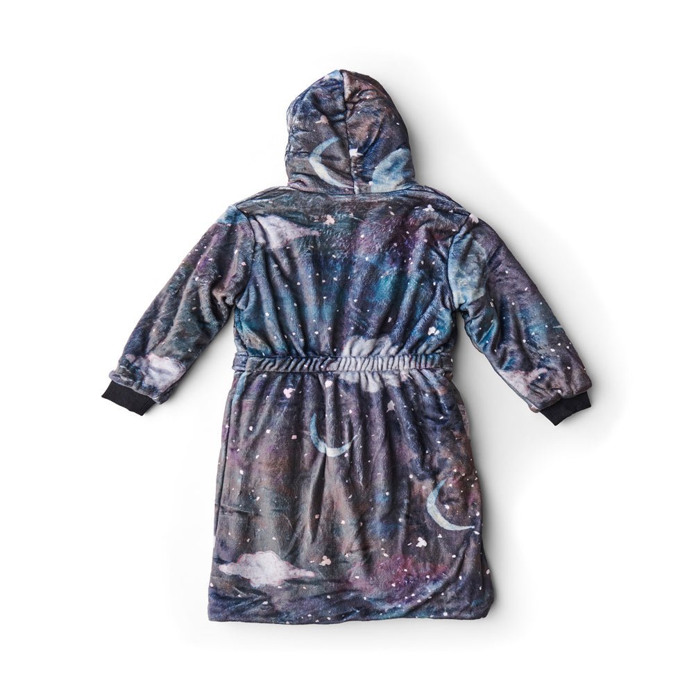 Starry Night Black Kuddle Kids Robe | Kids Robes
